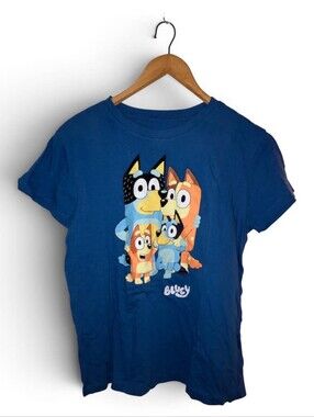Bluey Family Graphic Tee - Blue